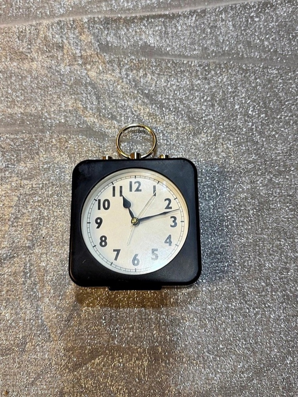 Threshold 5" Square Alarm Clock Black & Gold